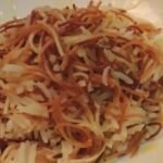 Arroz com macarrão cabelo de anjo